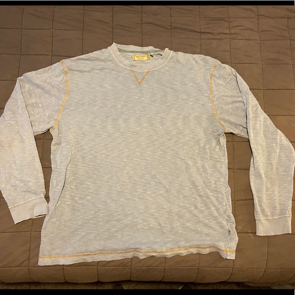 True Grit Thermal Crew Neck Long Sleeve Shirt Sz L